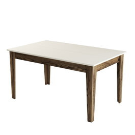 Hanah Home Milan 517 Mesa de Comedor Nogal y Crema